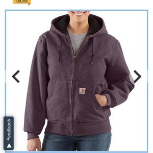 Carhartt sandstone quilted flannel active jacket